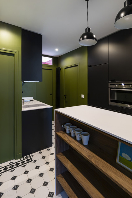 Comptoir sur mesure contemporaneo-cucina