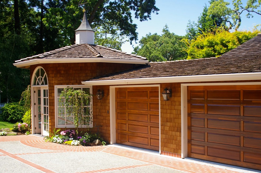 Photo of a traditional two-car garage in San Francisco.