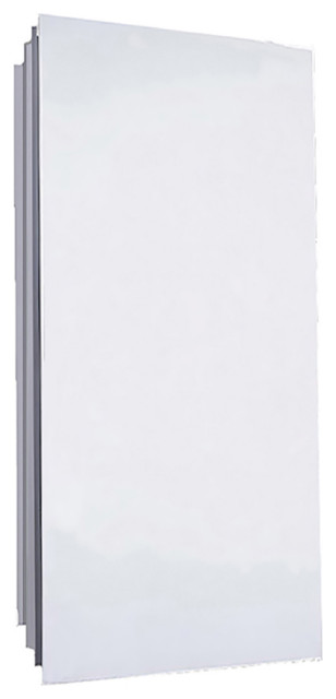 Euroline Medicine Cabinet, 16"x36", Polished Edge, Partially Recessed