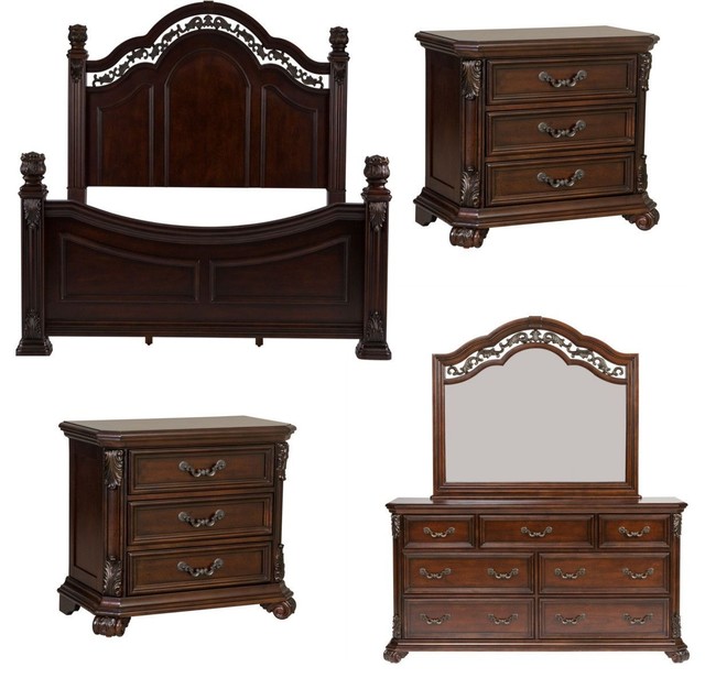 Liberty Furniture Messina Estates 5 Piece Poster Bedroom Set Queen