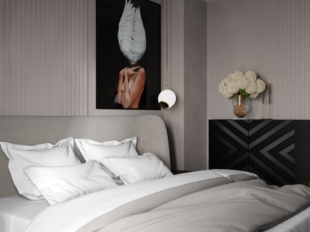 Спальня в проекте квартиры для Алексея и Анастасии