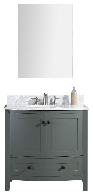 Legion Furniture 36" Pewter Green Bathroom Vanity - Pvc - Transitional ...