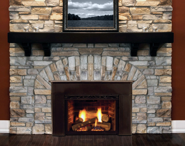 Gas Fireplace Inserts Rustic Living Room San Francisco By