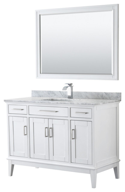 Margate 48 Inch Single Vanity With 44 Mirror Transitional