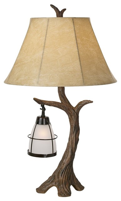Pacific Coast Mountain Wind Collection Table Lamp, Aged Oak