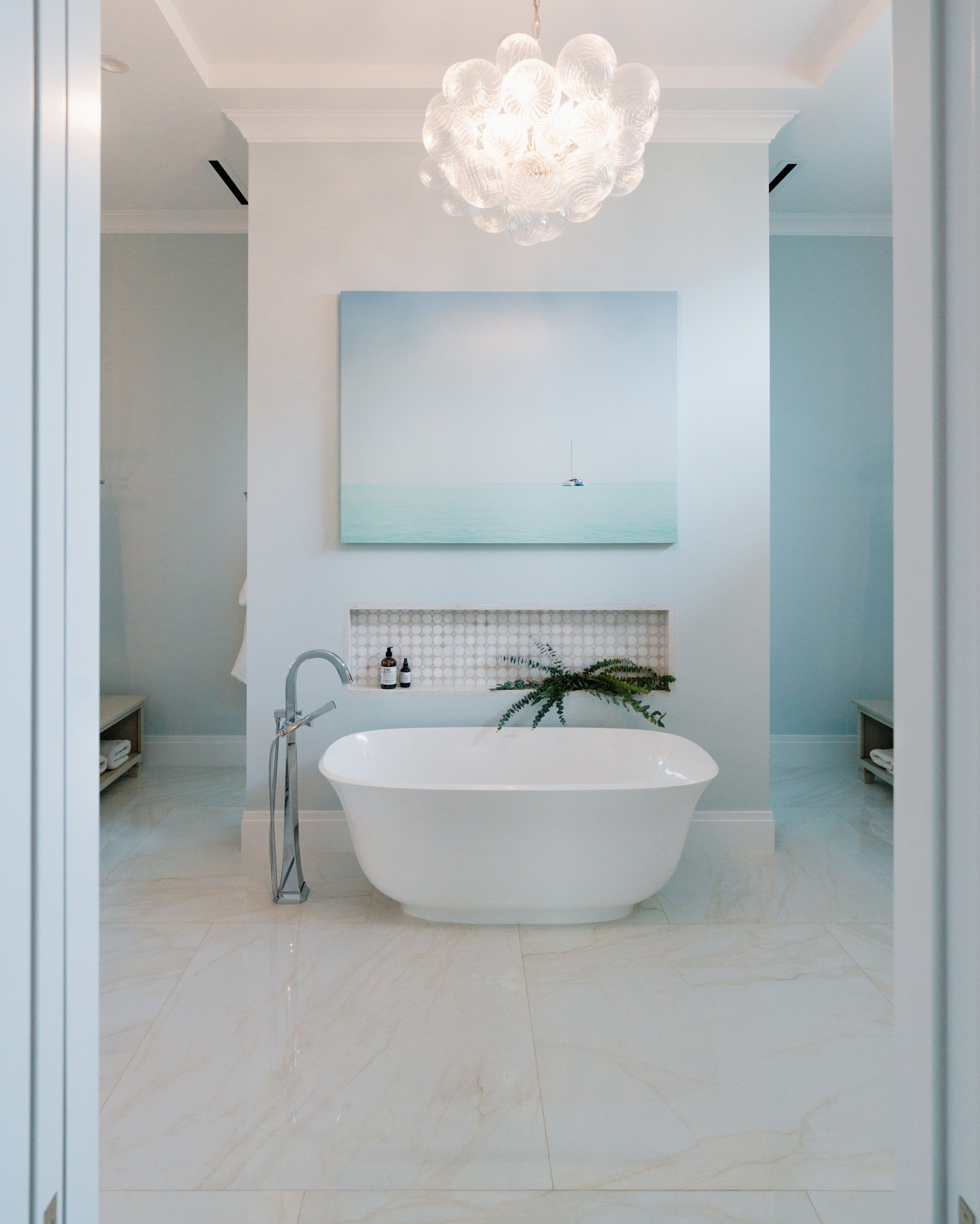 Spa like bliss for this primary suite bathroom
