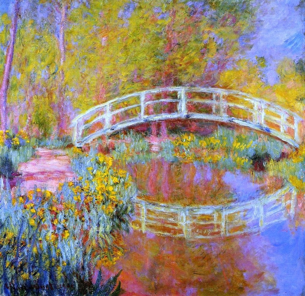 Claude Oscar Monet A Japanese Bridge at Giverny Wall Decal
