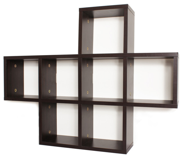 Cubby Laminated Shelving Unit Espresso
