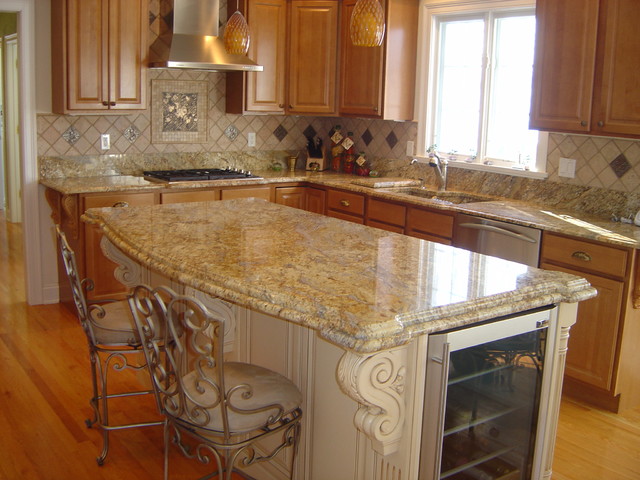Yellow River Granite Kitchen Project - Traditional - Kitchen - New York