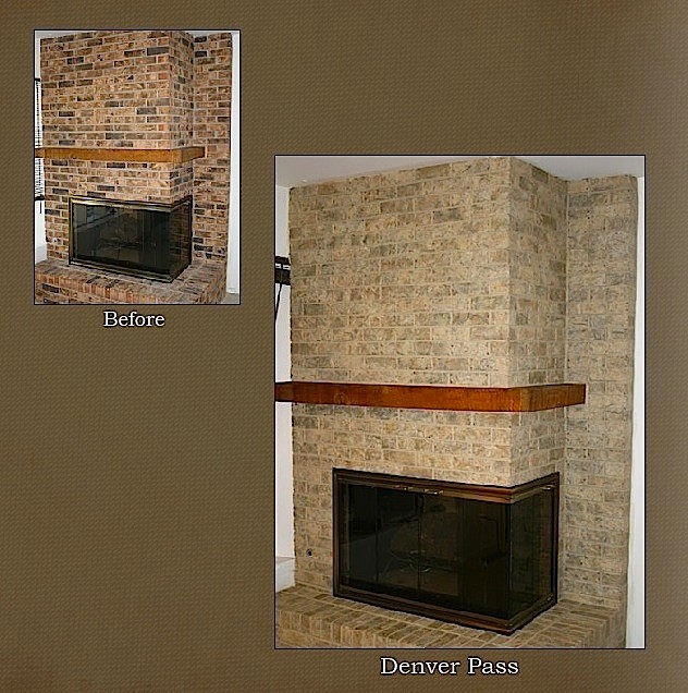 Chicago Fireplace Brick Refinishing Project Modern Family Room