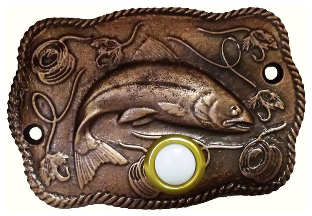 Trout Scene Door Bell Rustic Doorbells And Chimes By Buck