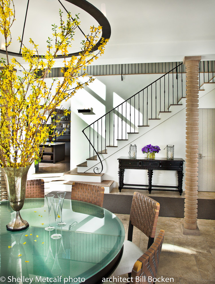 Design ideas for a contemporary dining room in San Diego.