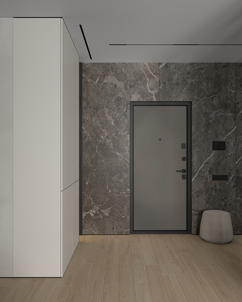 ЖК «Зенит», современный интерьер квартиры, построенный на контрастах