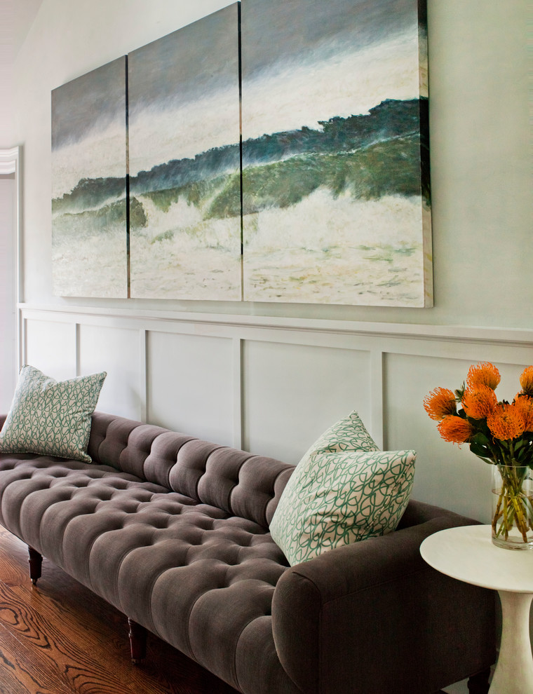 Inspiration for a coastal home design remodel in New York