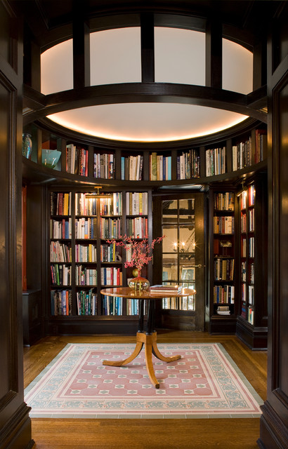 Library traditional-family-room
