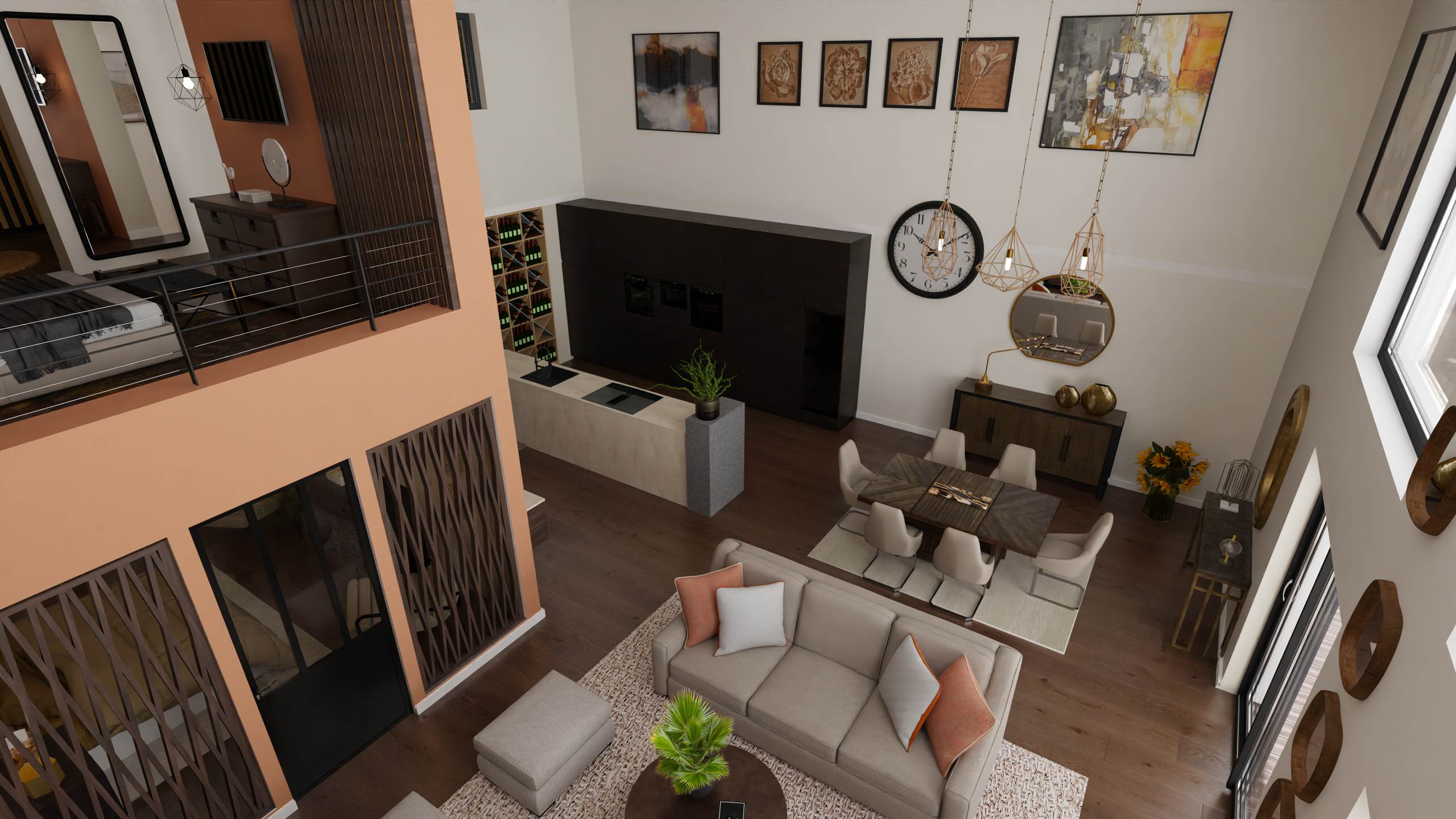 Appartement avec ouvertures façades