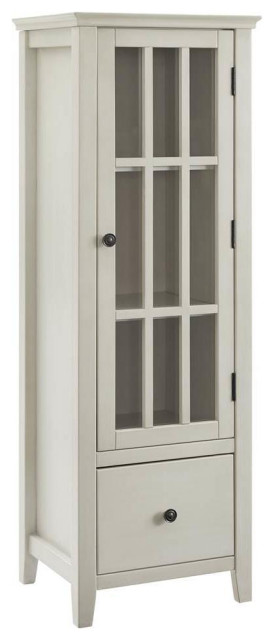 Linon Mdf And Pine Cabinet With Antique White Finish Lg117wht01u