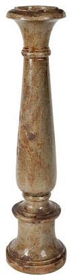 Ceramic Candle Holder Light Brown 6"x20"
