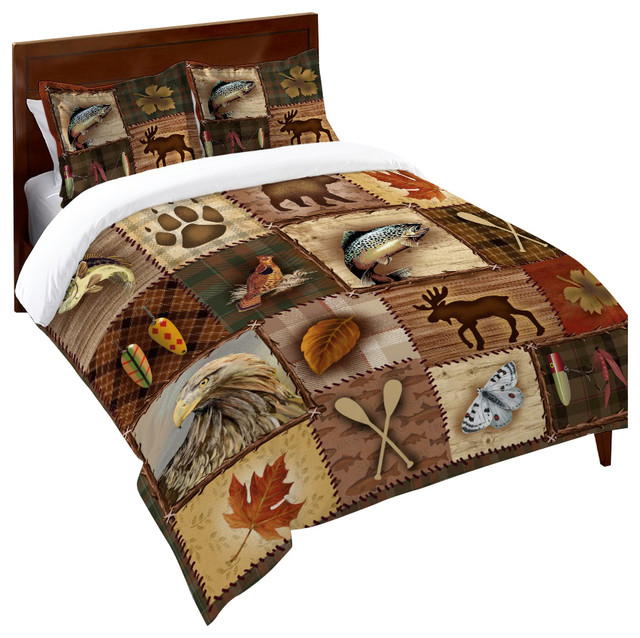 Laural Home Plaid Lodge Duvet Cover Rustic Duvet Covers And