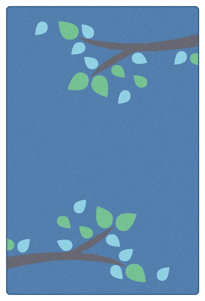 CK-1054 KIDSoft Branching Out, Blue, 4'x6' Rectangle
