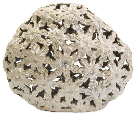 IMAX 1578 Lily Inspired Cutwork Large Vessel
