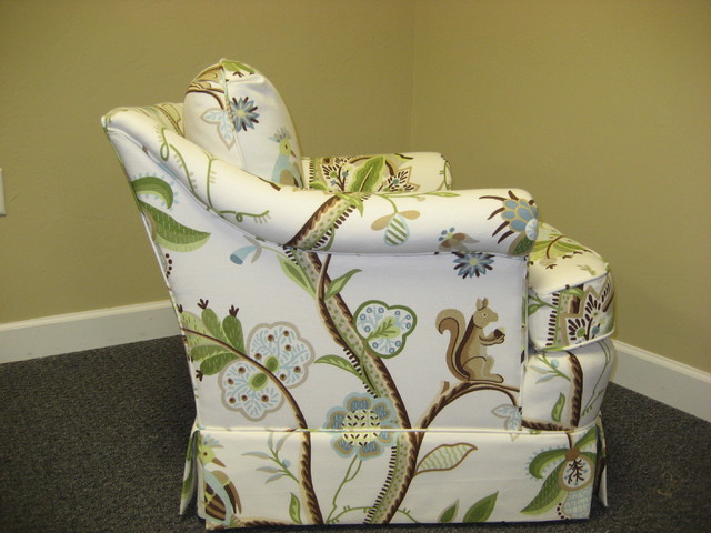 Custom Chair with Thibaut Fabric