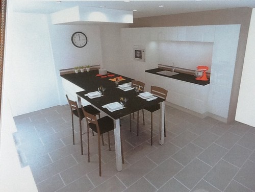 Moderniser un salon sejour cuisine Rideaux Mur désign