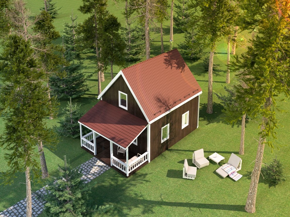 Деревянный гостевой дом с баней