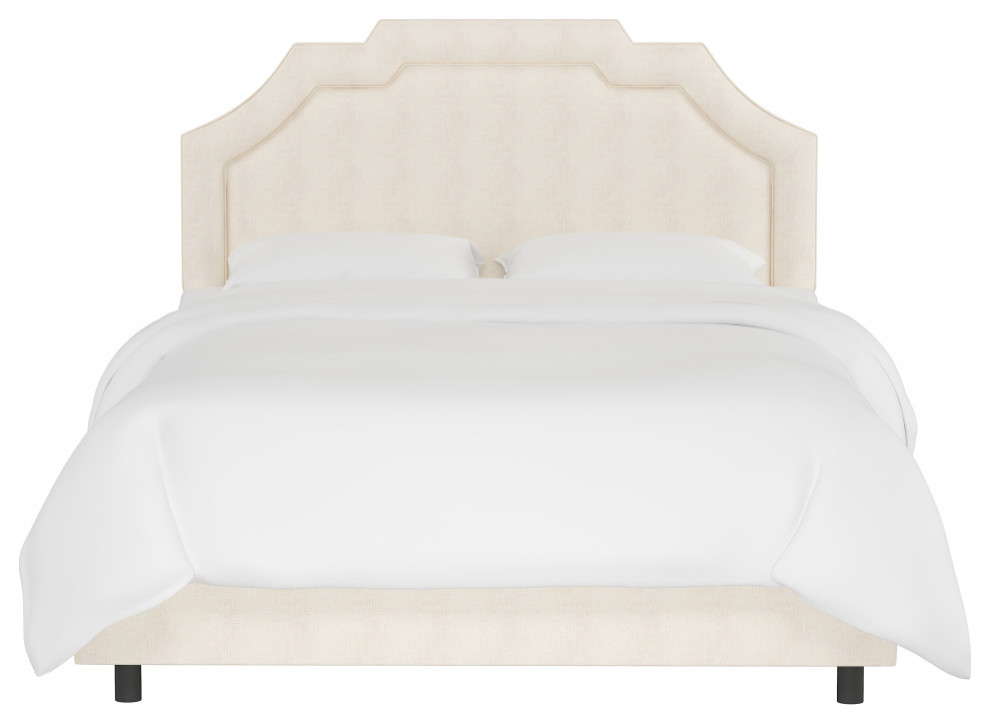 Bed, Zuma White, King Transitional Platform Beds by Skyline