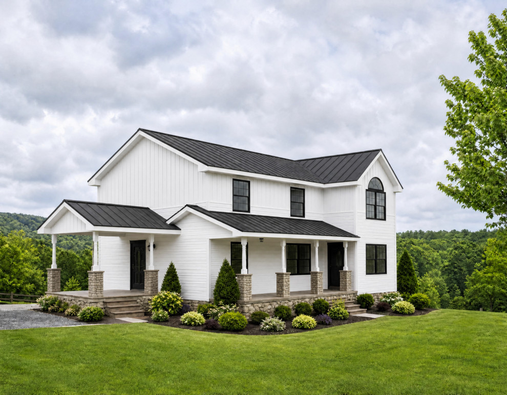 Classic Farmhouse Custom Home with Mountain Views