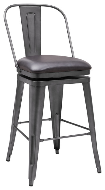 Graphite Metal Swivel Barstool Graphite Metal Swivel Barstool