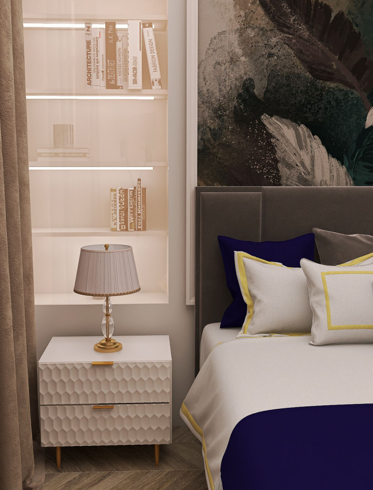 Двухкомнатная квартира. Уютный, лаконичный, но в меру роскошный интерьер для сем