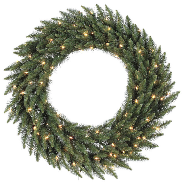 Camdon Fir Wreath, 120", Warm White LED Lights