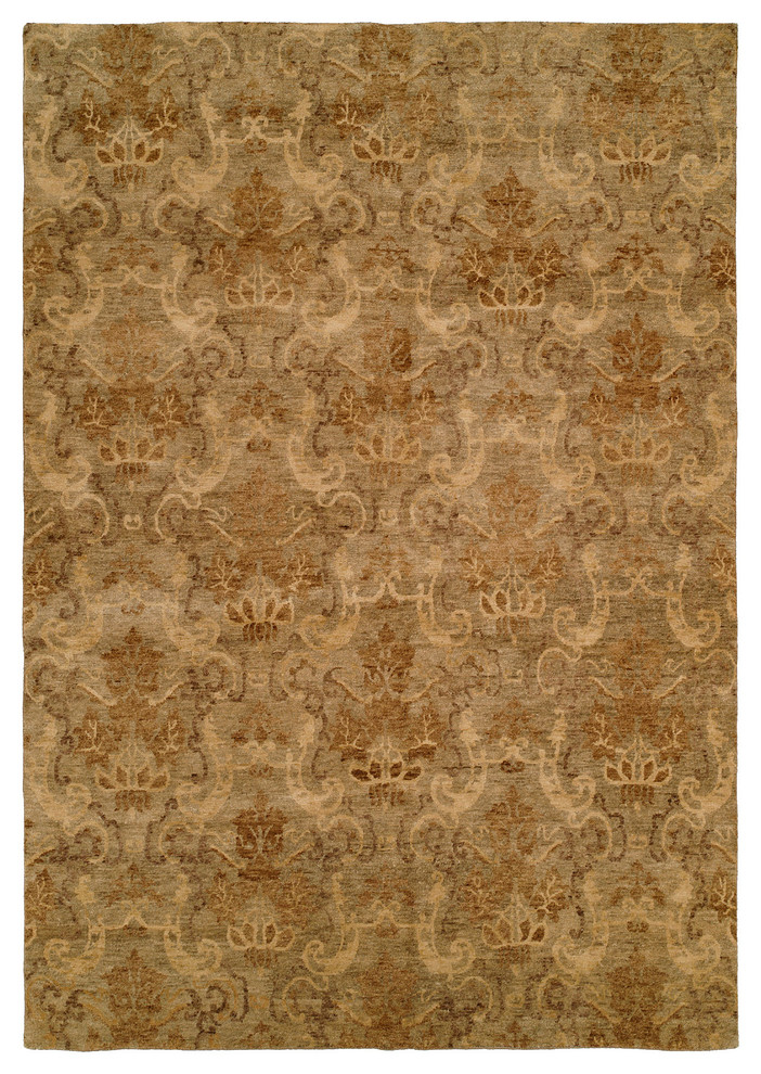 Royal Manner Derbyshire Hand-Knotted Rug, Earth Tones, 6'x9'