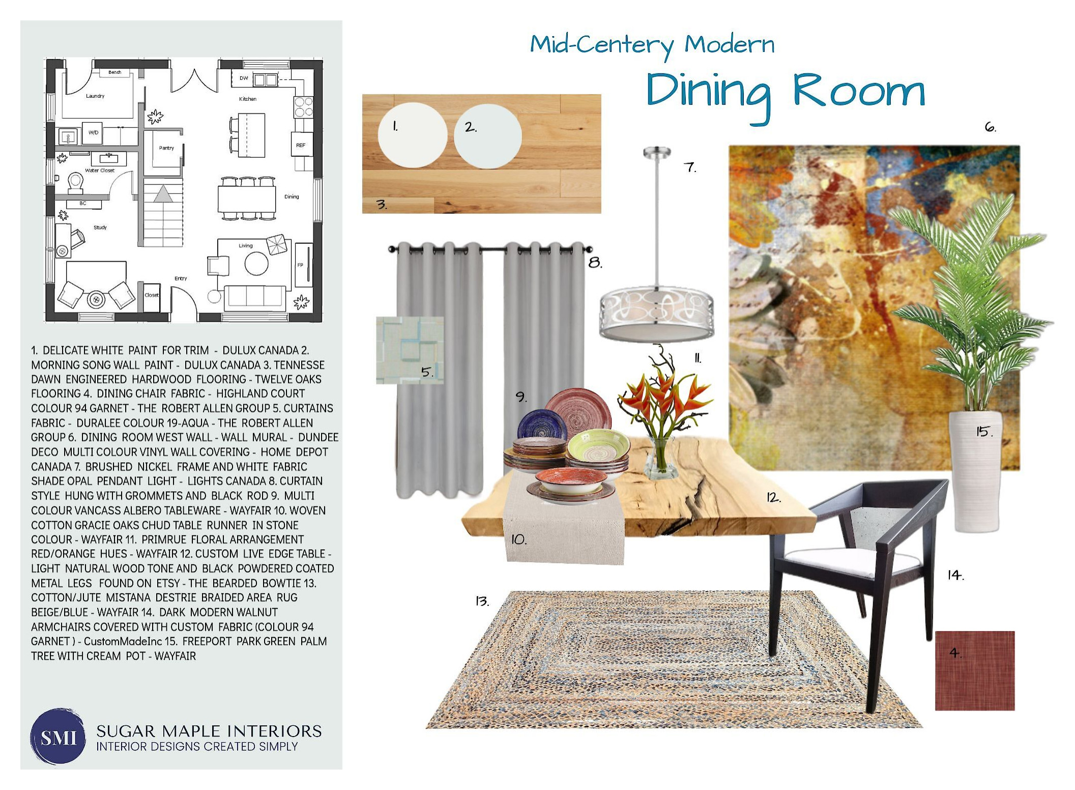 Dining Room Sample Boards