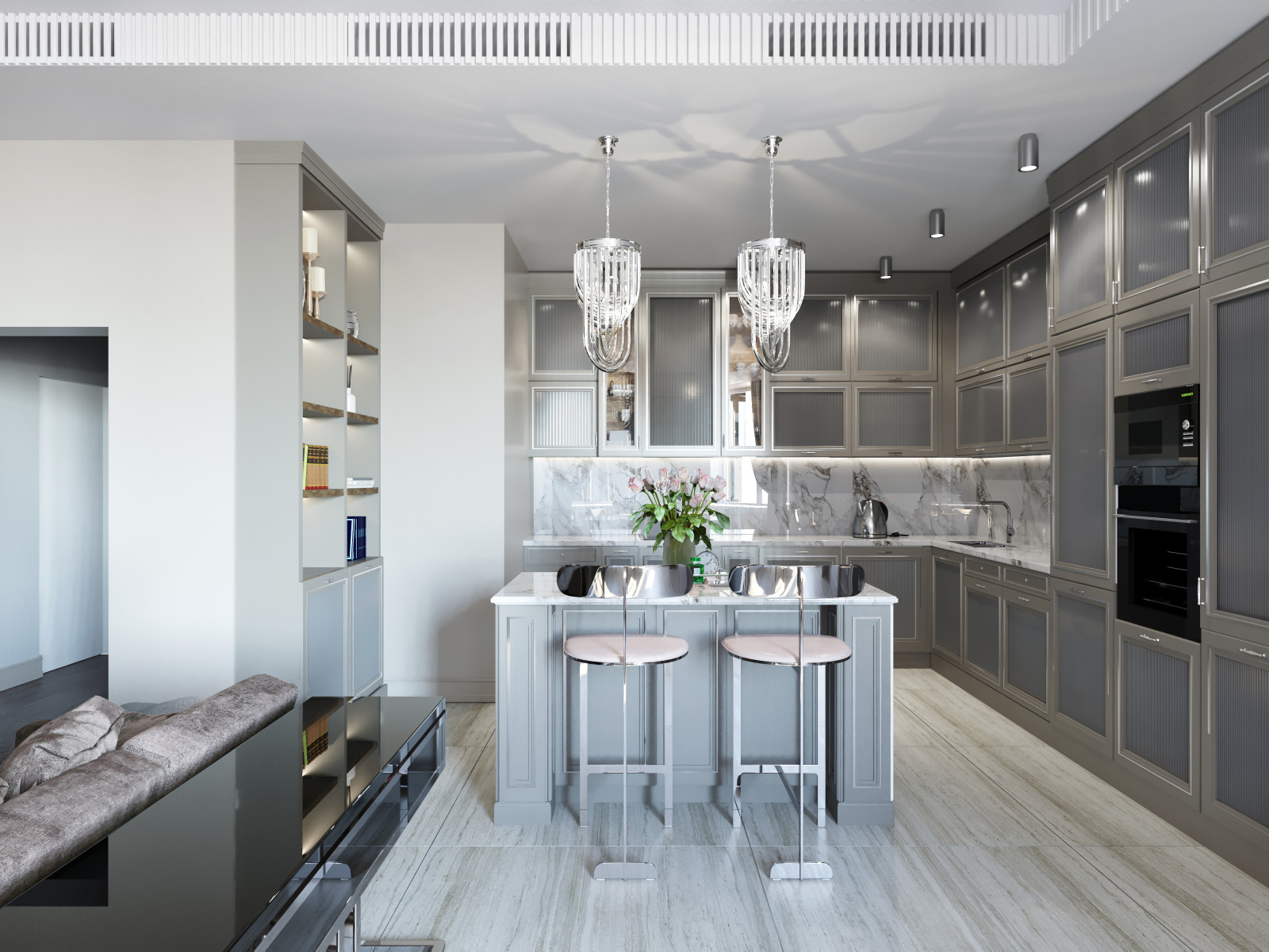 кухня-гостиная в частном доме в г. Чебоксары