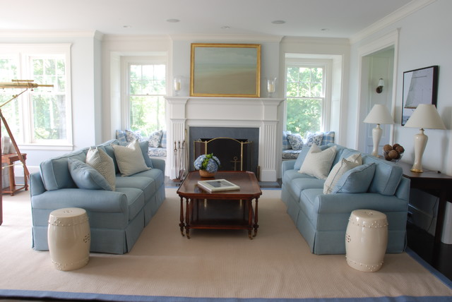 cape cod - nobscot - beach style - living room - boston -