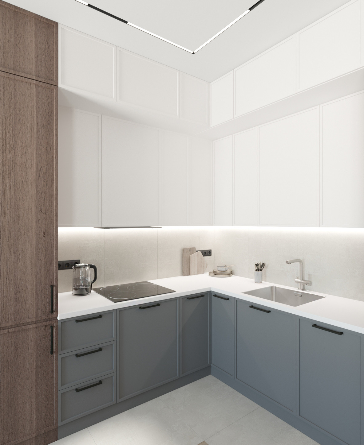 Стильная однушка 47 м² для девушки в ЖК Селигер Сити