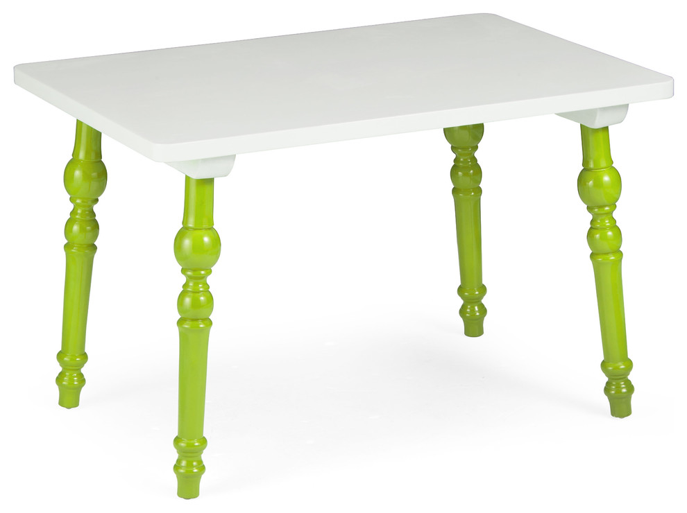 Zuo Modern Baby Alta Kids Table in Green & White