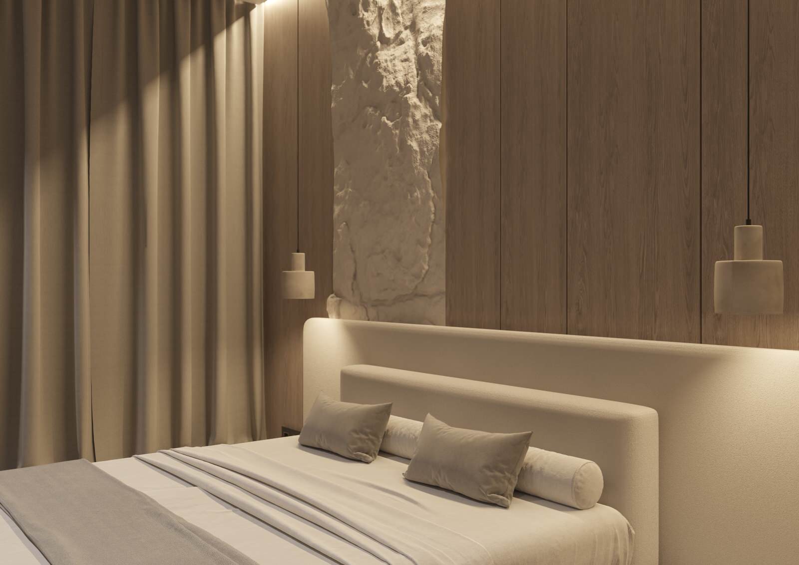 Дизайн-проект квартиры 62м2 ЖК Манхэттен Челябинск, стиль джапанди