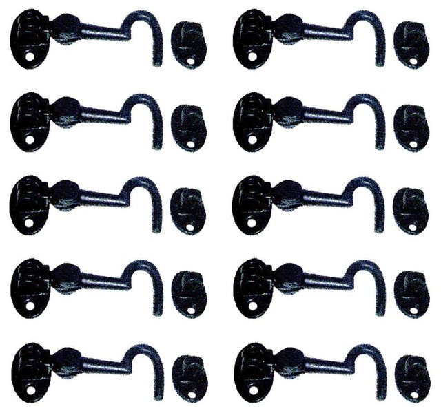 10 Cabin Hook Eye Shed Gate Door Latch Locker Holder 4 Iron