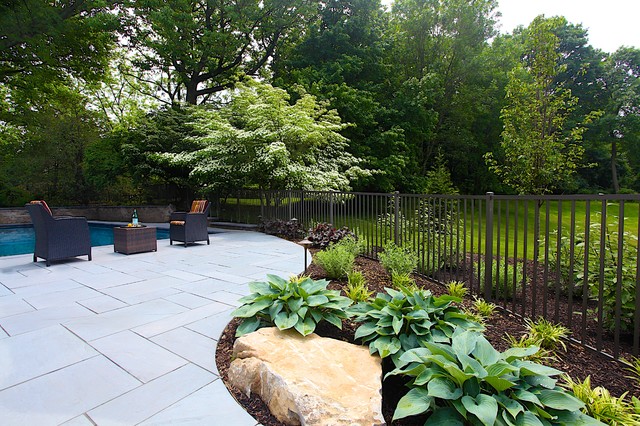 Poolscapes american-traditional-garden