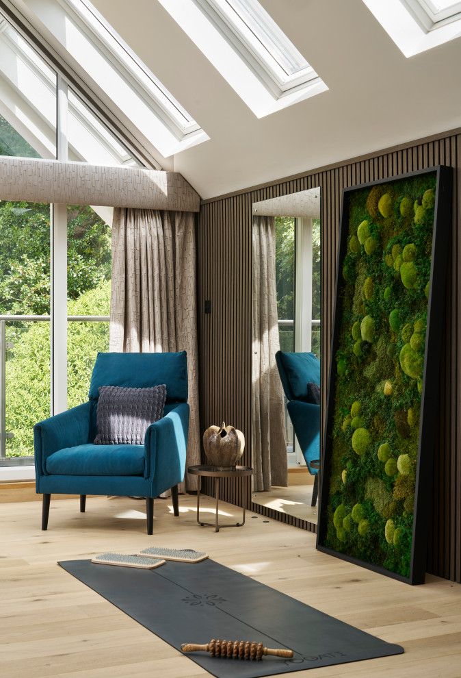 Design ideas for a classic home gym in London.