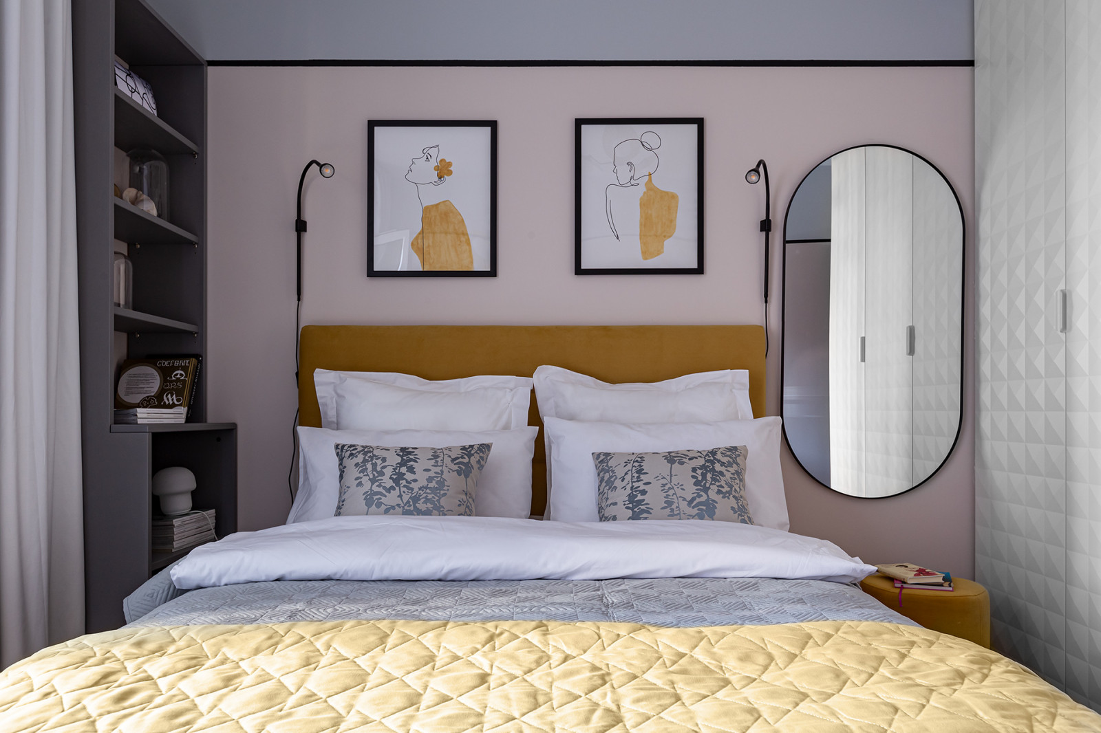 Цвет и геометрия в квартире для юной девушки