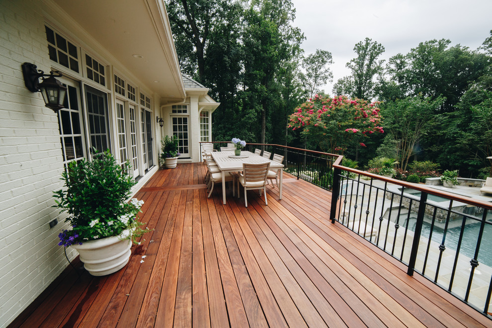 Inspiration for a mid-sized backyard deck in DC Metro with no cover.