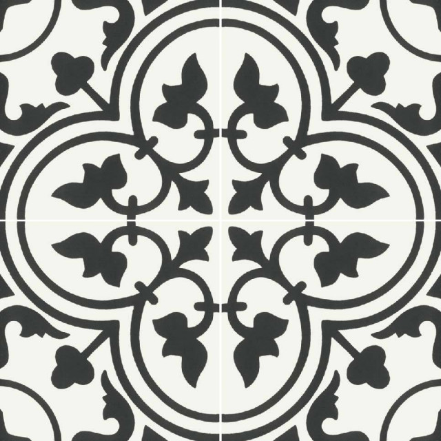 Reverie Porcelain 8" x 8" Patterned Floor Tiles Decor 1, 8 Sq Ft Box Mediterranean Wall