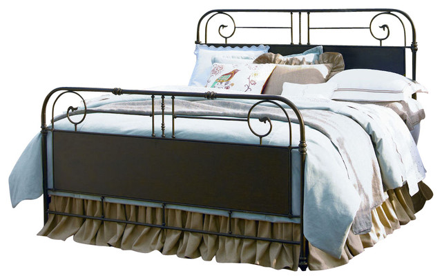 Paula Deen Down Home Garden Gate Metal Bed, Oatmeal - Mediterranean