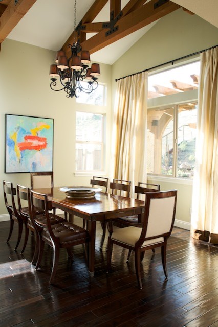 Dining room - tropical dining room idea in Sacramento