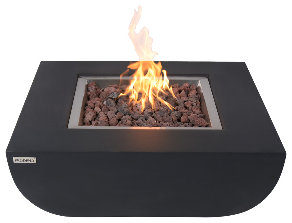 Modeno Aurora Concrete Fire Table, Propane Contemporary Fire Pits by Ocean Rock USA Inc
