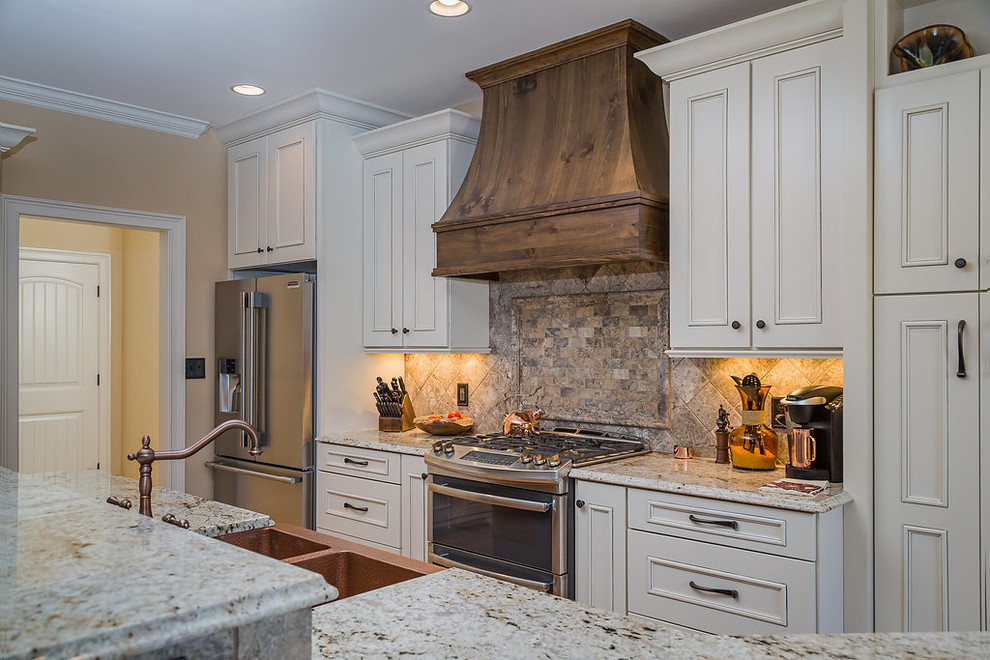 Example of a mountain style kitchen design in Raleigh